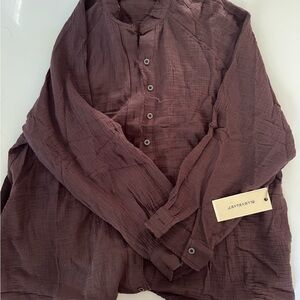 Brown Button up by Blue Velvet